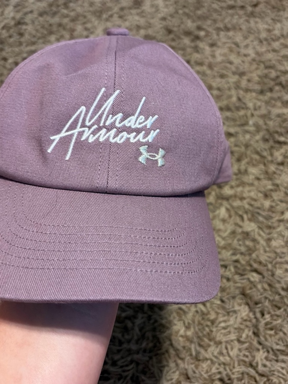 Under Armour Mauve Script Logo Baseball Cap